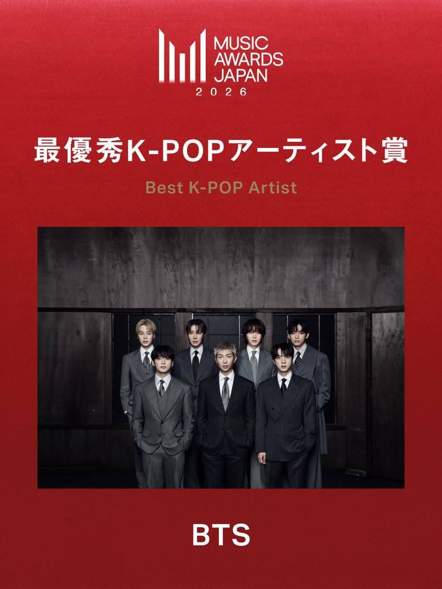 BTS wins Best K-POP Artist award at Music Japan Awards 2026
