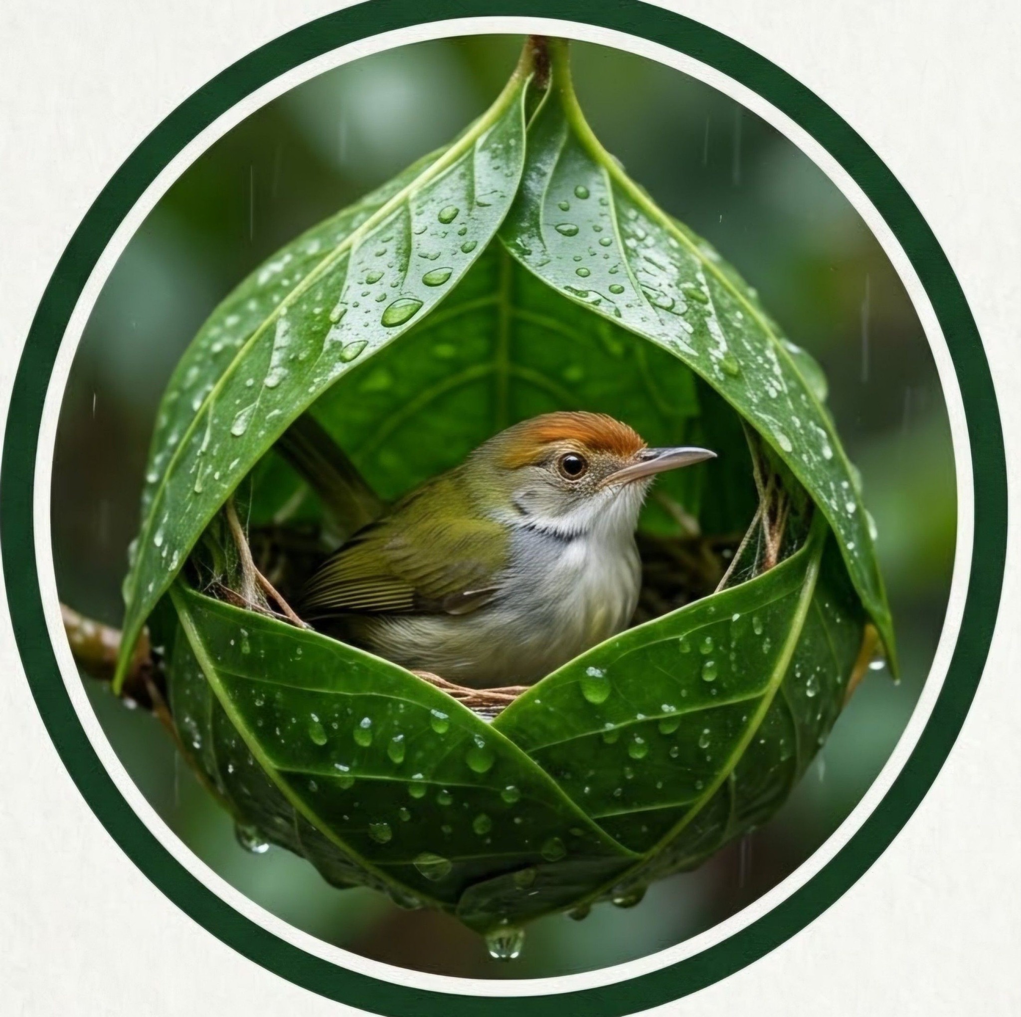Tiny Tailorbird Protects Its Nest From Monsoon Rain 🐦🌧️ A Common ...