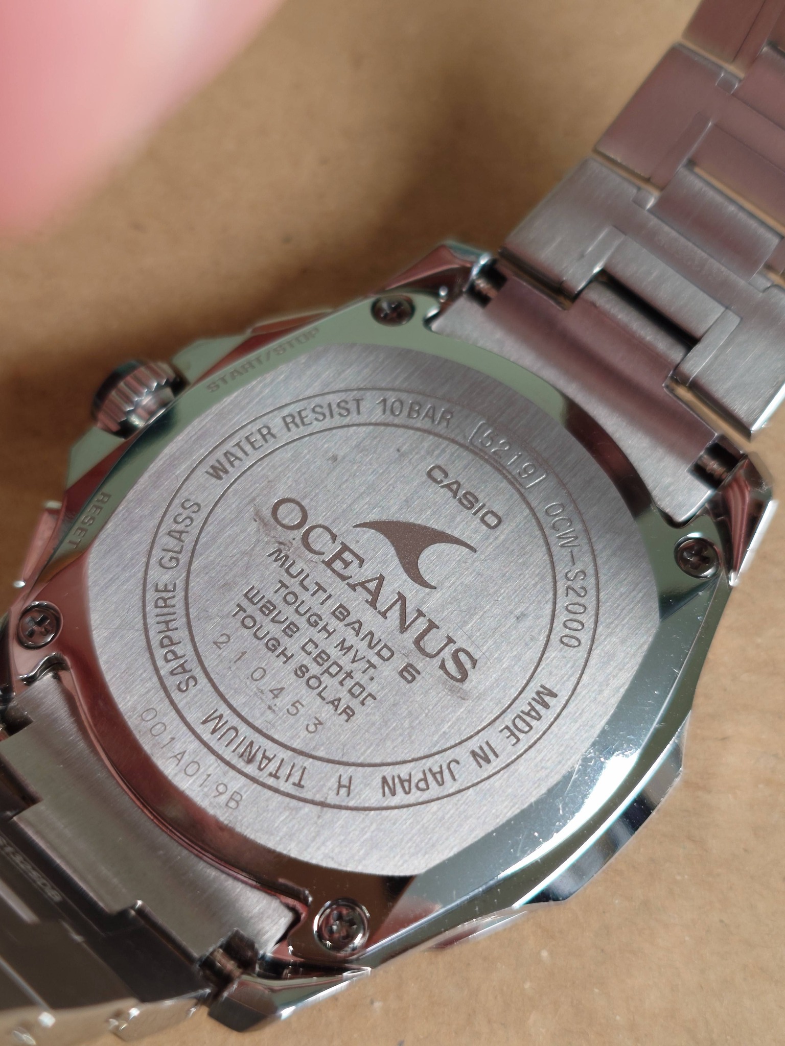 Casio Oceanus Manta OCW-S2000 watch with blue face