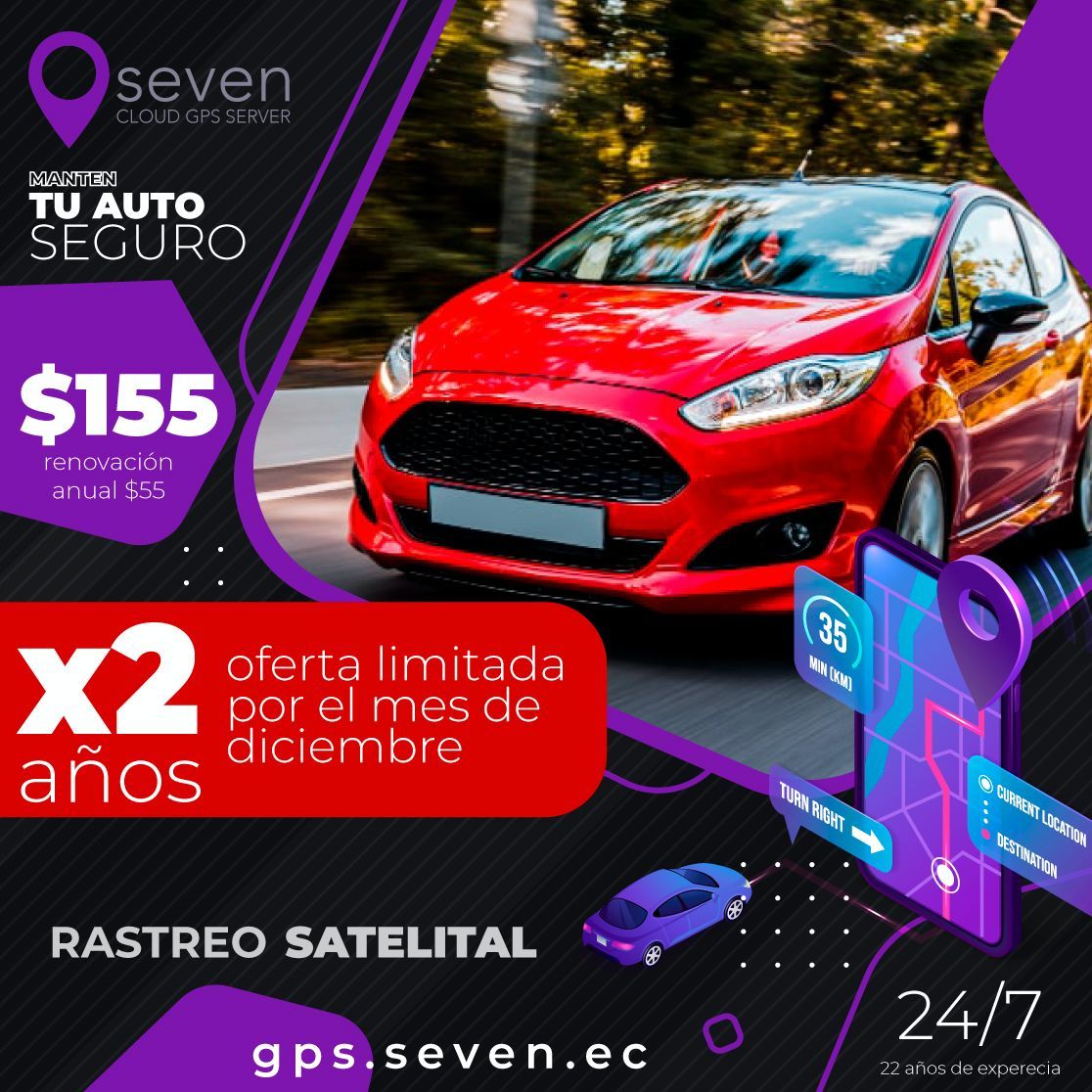 Seven - 🎅🎁🎄 Oferta por el mes de diciembre Rastreo Satelital de tu ...