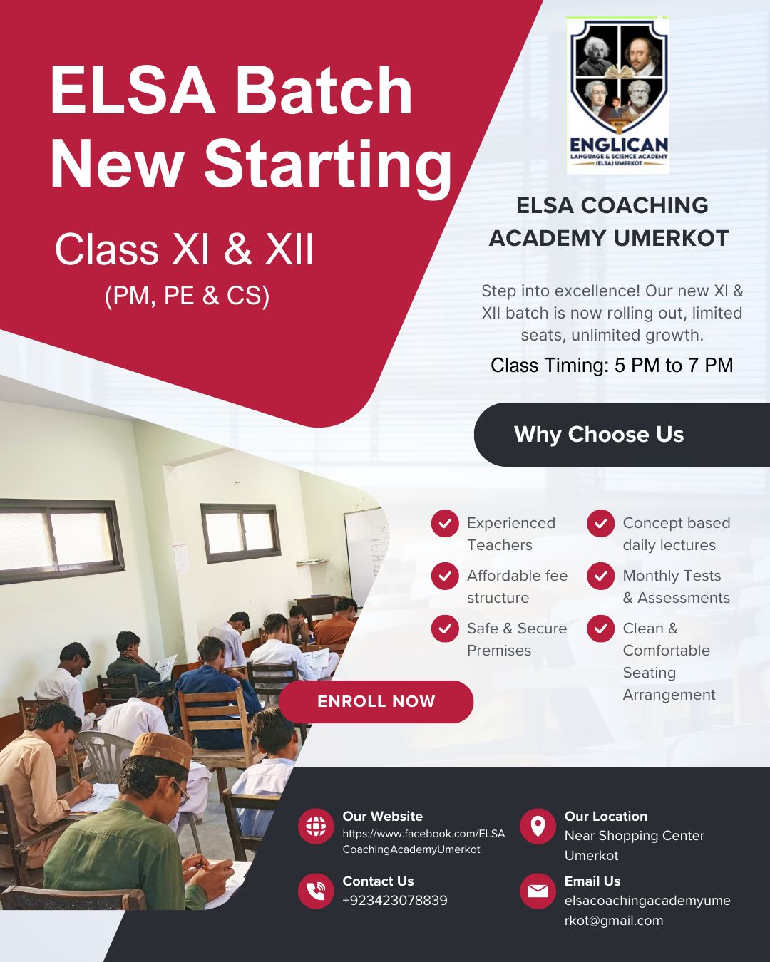 ELSA - We’re excited to share that our new batch for Classes XI & XII ...