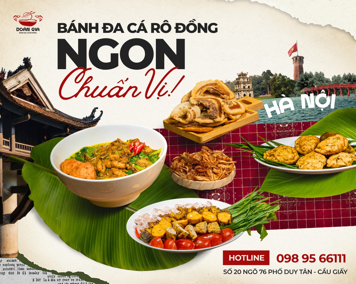 Bánh Đa Cá Rô Đồng Đoàn Gia | Hanoi