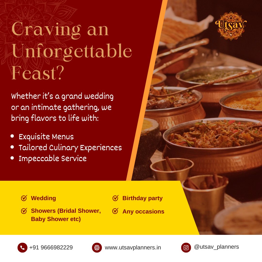 UTSAV PLANS - 🎉 Craving an Unforgettable Feast? 🎉 UTSAV’s catering ...
