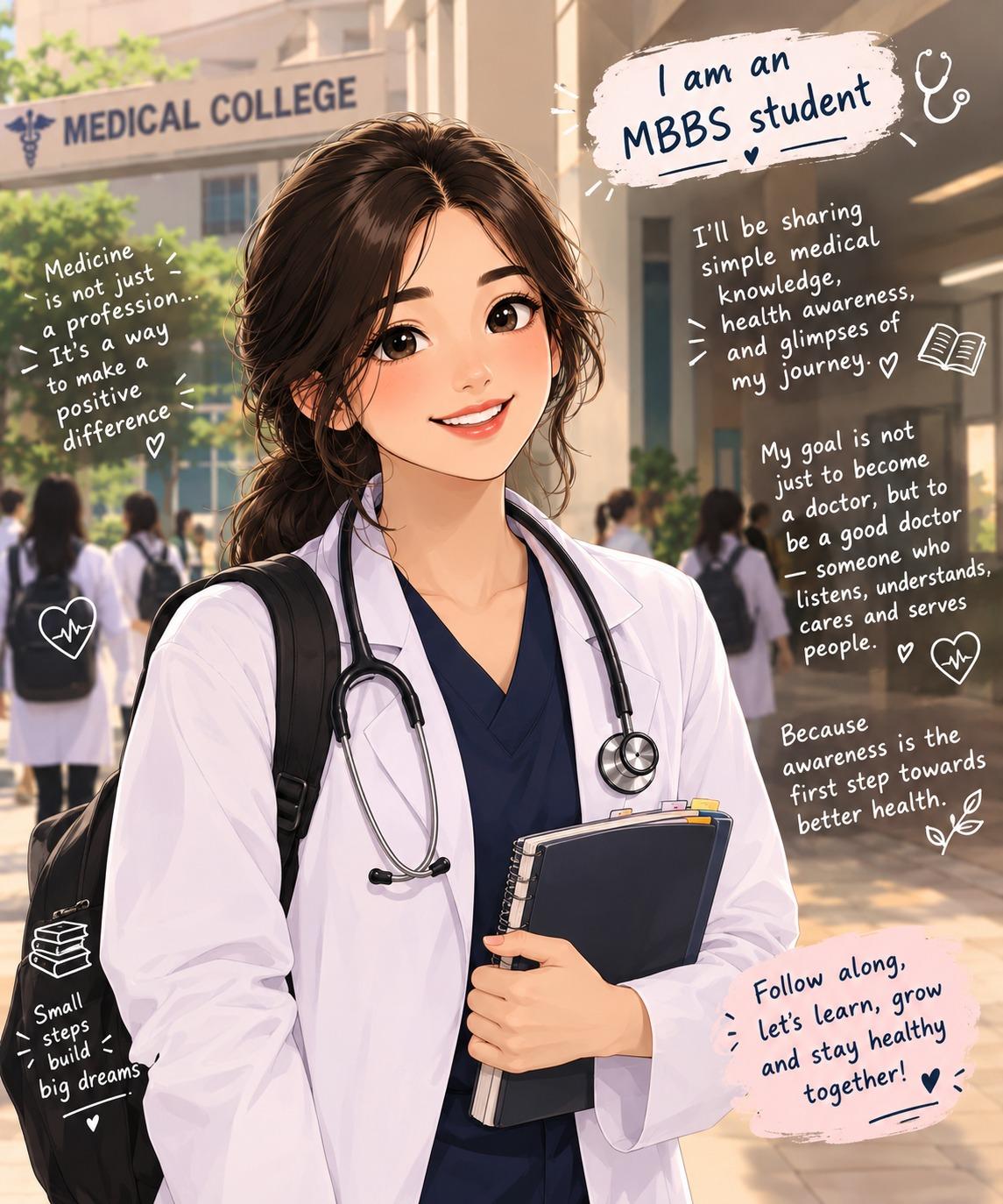 👩🏻‍⚕️😂 When an MBBS student finally gets a patient! 🩺💀 Confidence: “Don ...