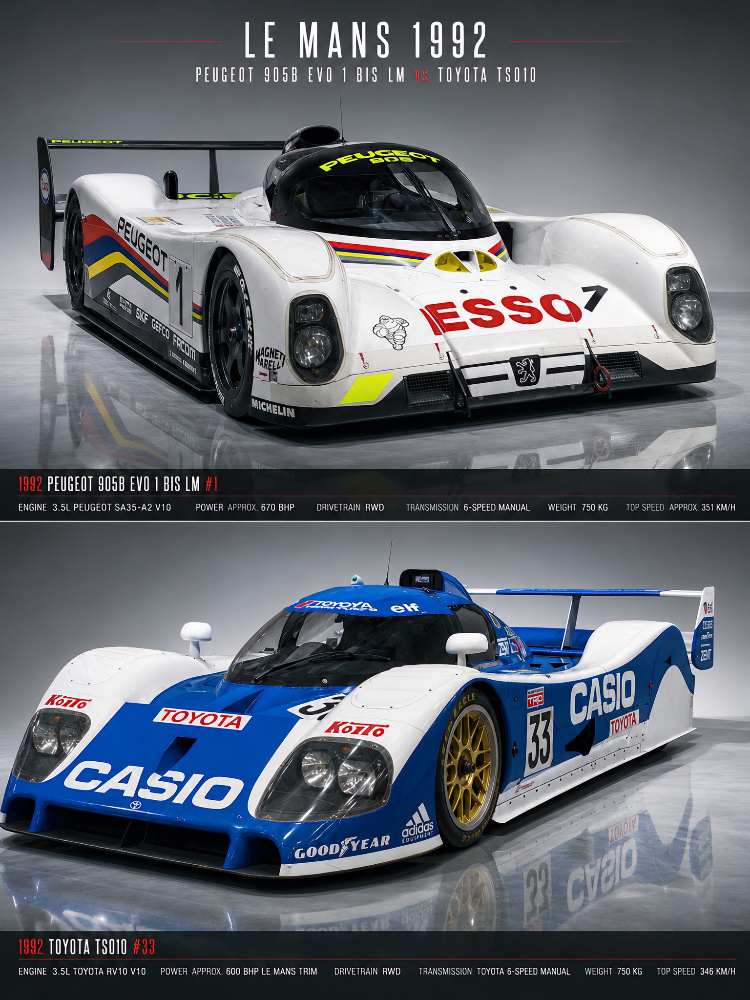 Peugeot 905 Evo 2 at 1992 Magny-Cours 500 km