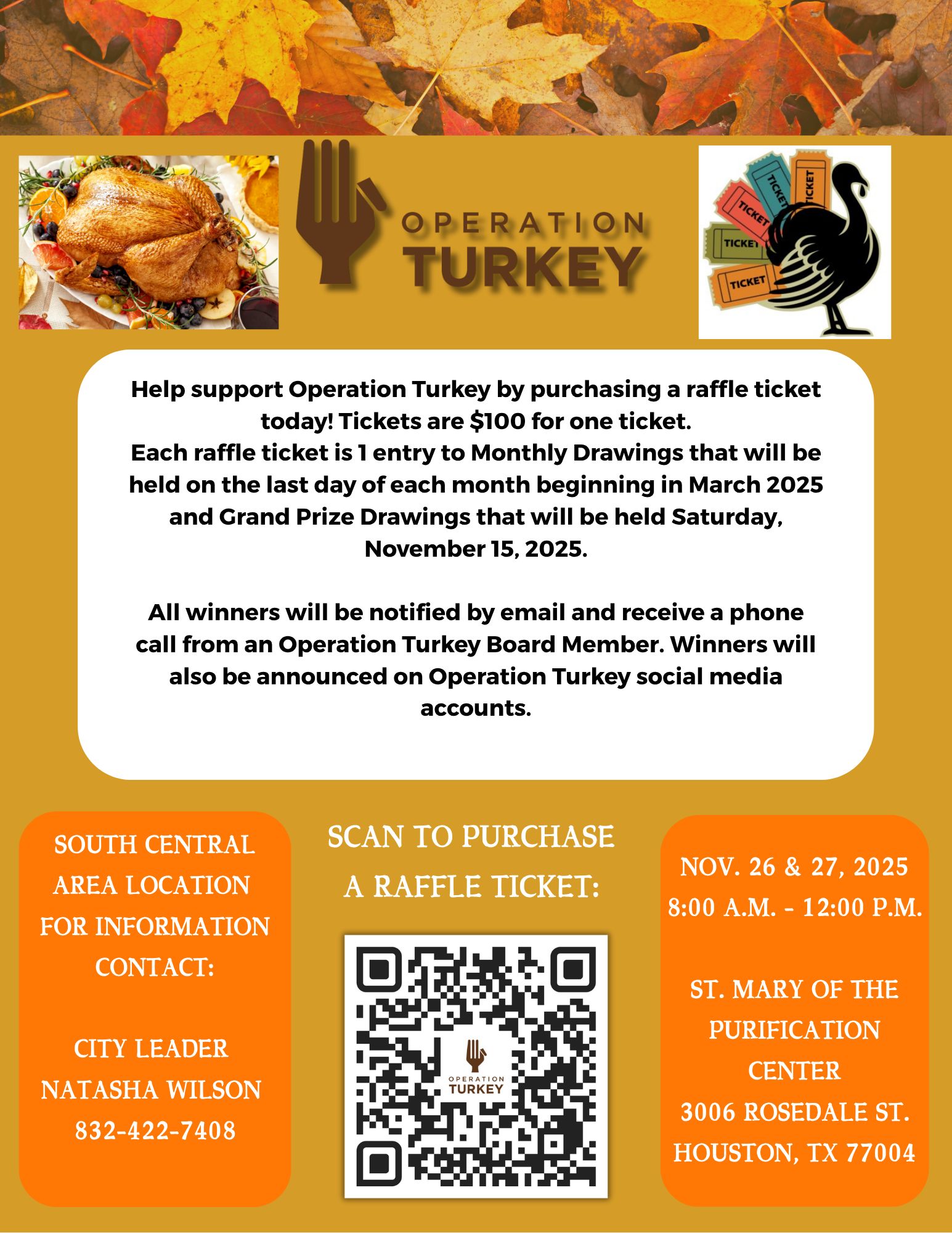 Operation - 🎉 Welcome to the 2025 Operation Turkey Raffle! 🎉 Your ...