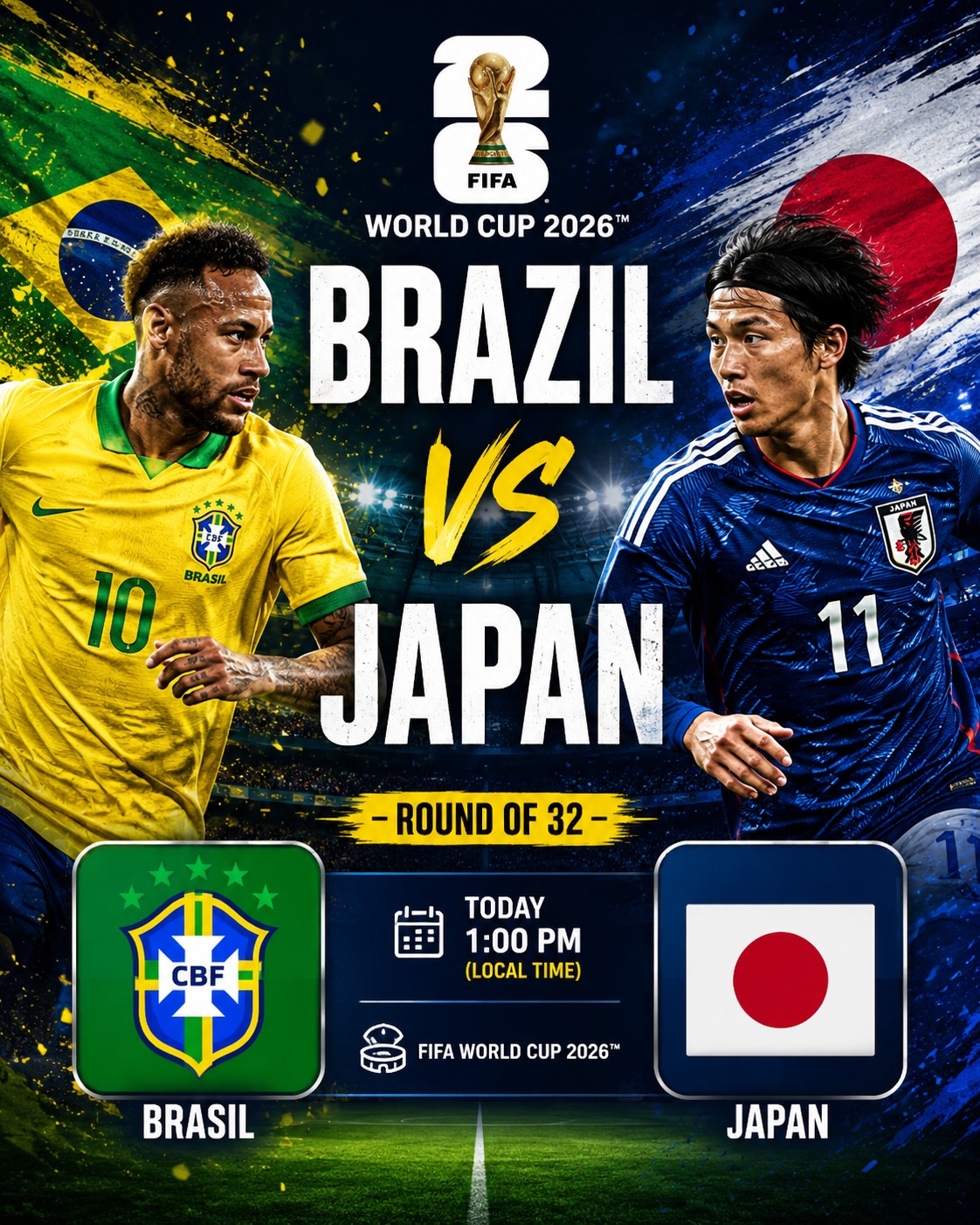 🇧🇷 Brazil vs Japan 🇯🇵 A Legendary Challenge Awaits. 🔥 Feel