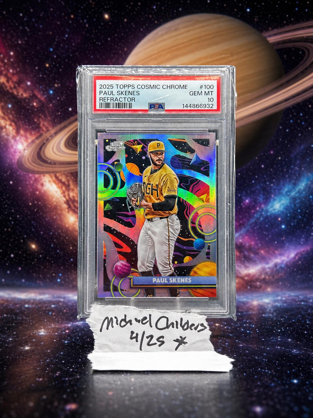 Paul Skenes Cosmic Chrome 1/1 Rookie Auto