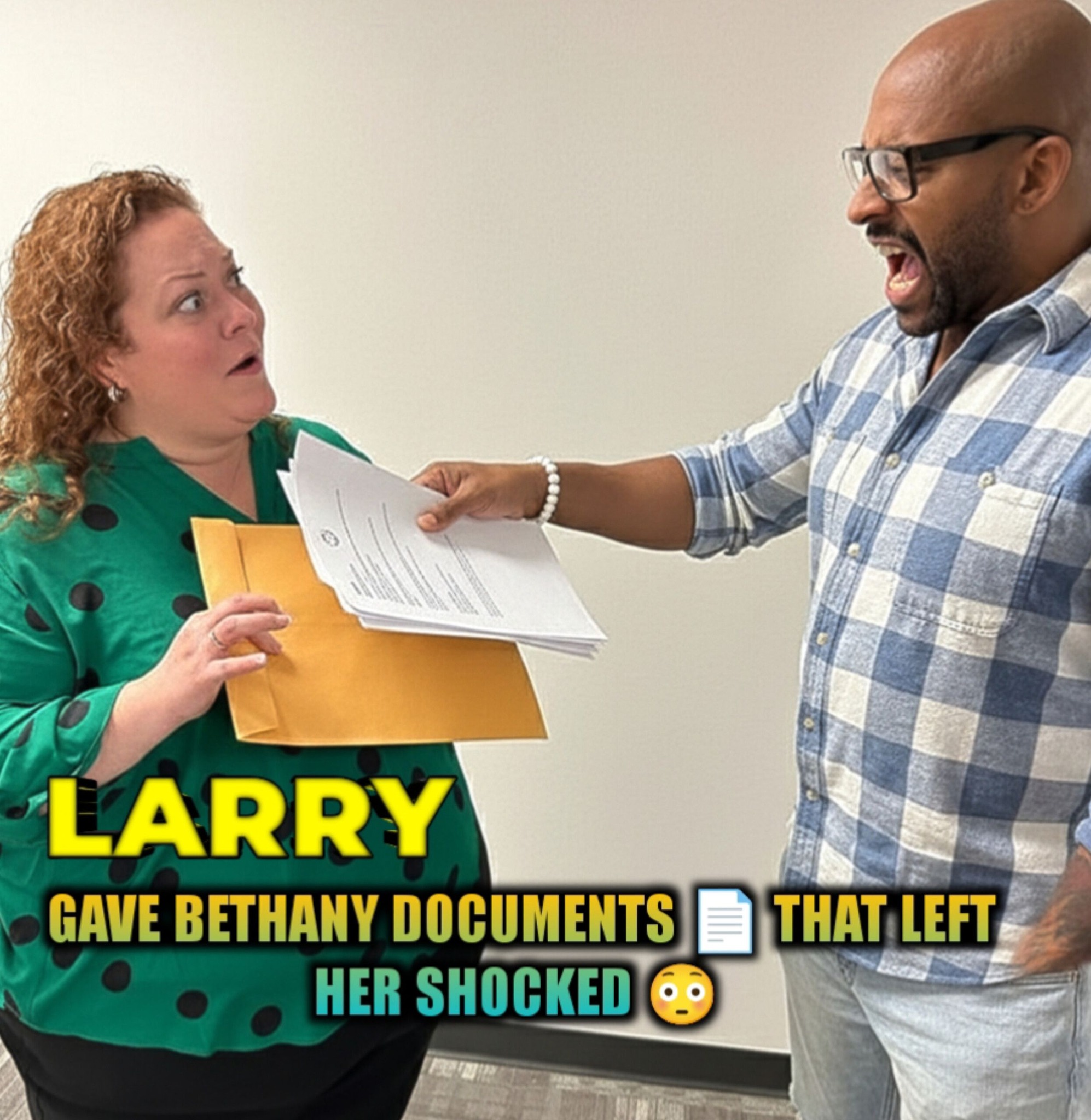 Bethany - Larry handed Bethany a set of documents 📄 that left her ...