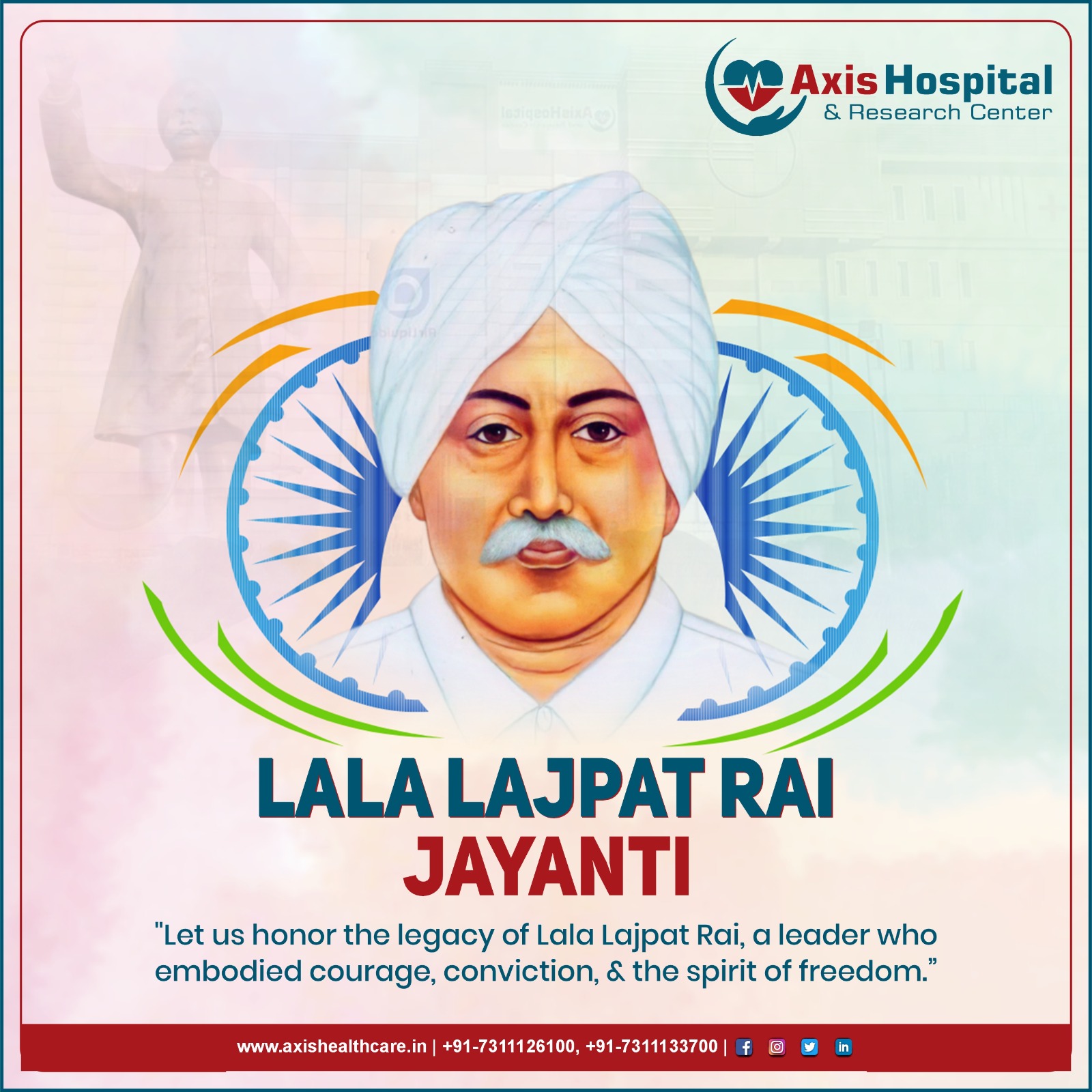 Axis - Lala Lajpat Rai, a stalwart of the Indian freedom movement ...