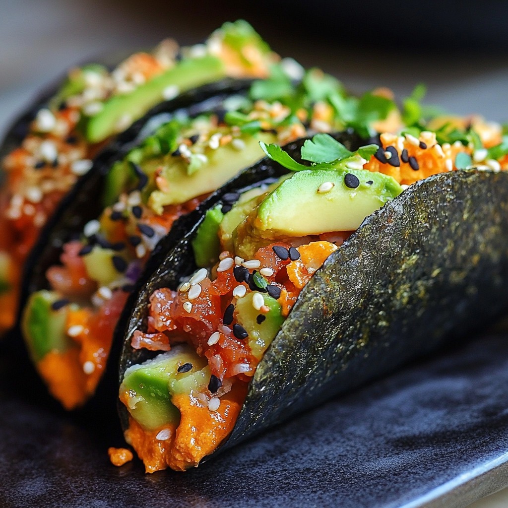 The Taco Maki Mixer assembles a trio of sea-based bites, the Soft