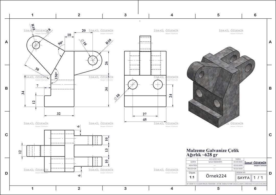 SolidWorks - SolidWorks Drawing File for Practice 📌 #cad #caddesign # ...