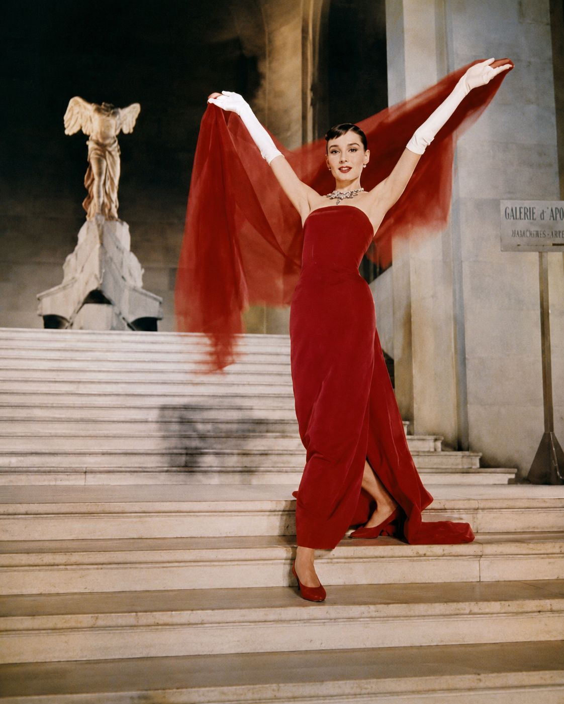 audrey hepburn red dress In Wall Art Canvas  SharpWallArts This dress is versatile both for daily and special moments The addition of openwork lace is the highlight of this dress audrey hepburns red dress in