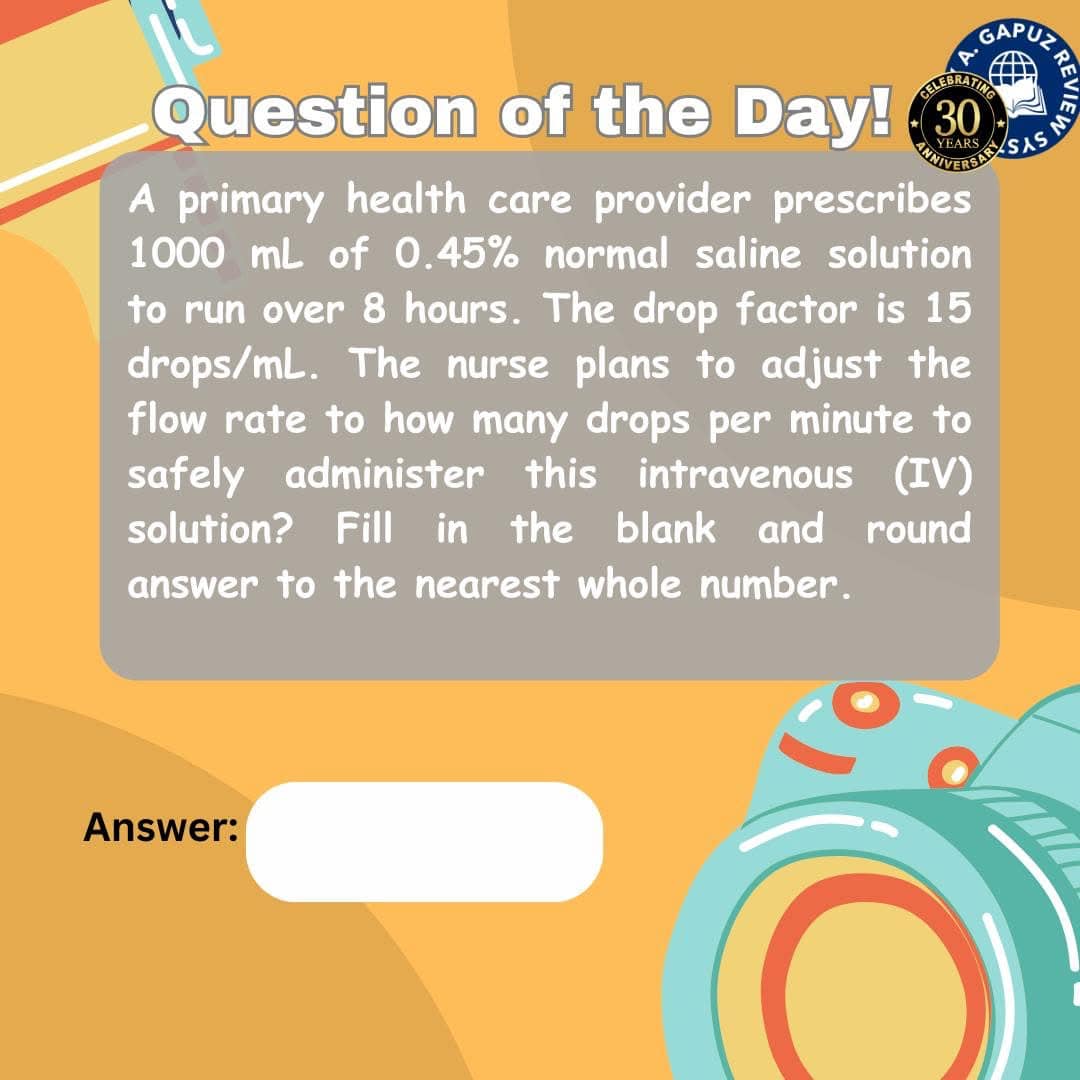 AI - 📌 IV Flow Rate Calculation: Answer = 31 gtt/min The nurse should ...