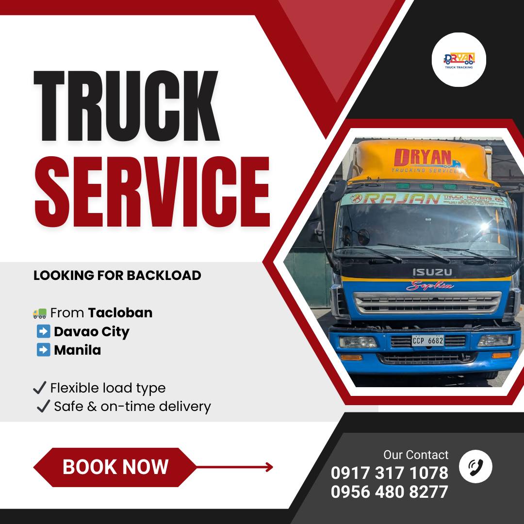 Dryan - LOOKING FOR BACKLOAD 🚛 📍 From Tacloban ️ Davao City ️ Manila ️ ...