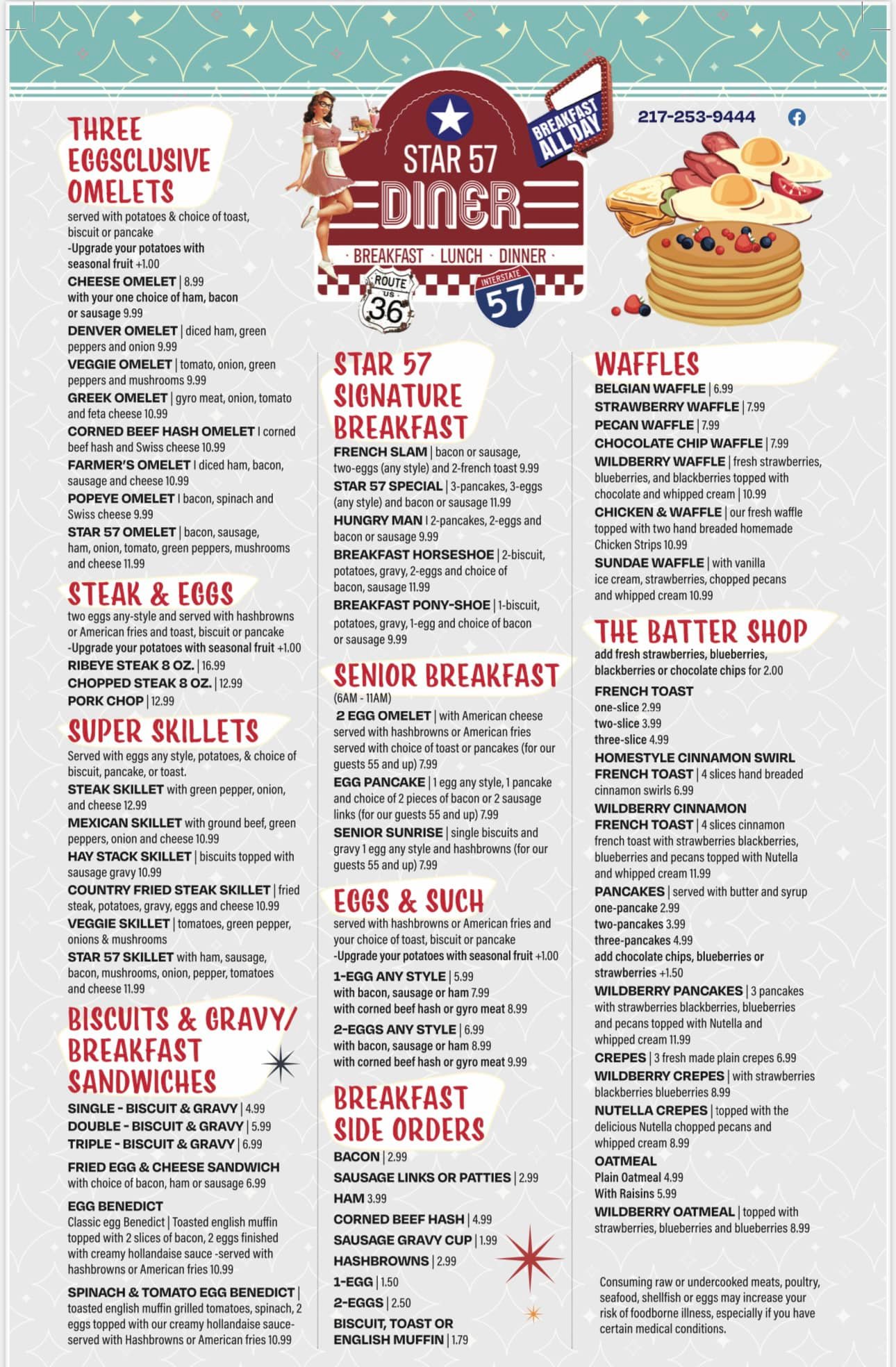 STAR 57 DINER - While our final Menu is currently still... | Facebook