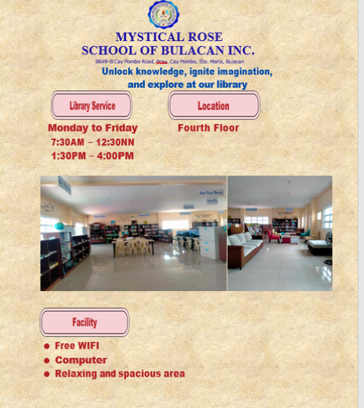 Mystical Rose School of Bulacan, Inc. Library | Santa Maria