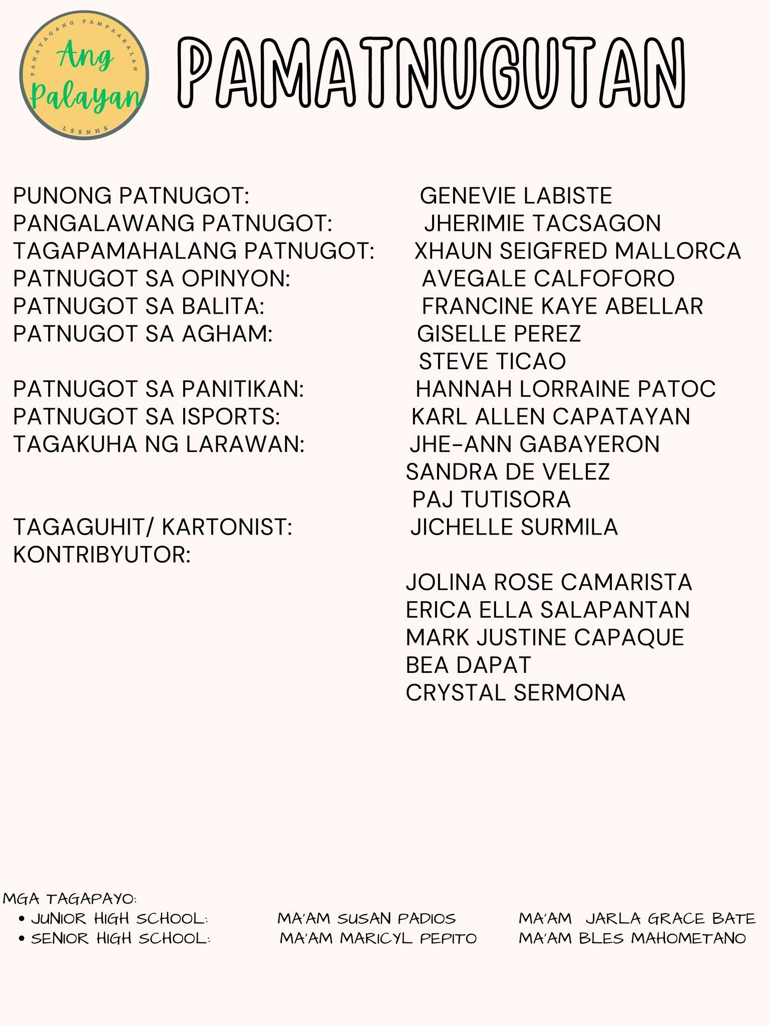 Isang pagbati... - Leonora S. Salapantan National High School | Facebook