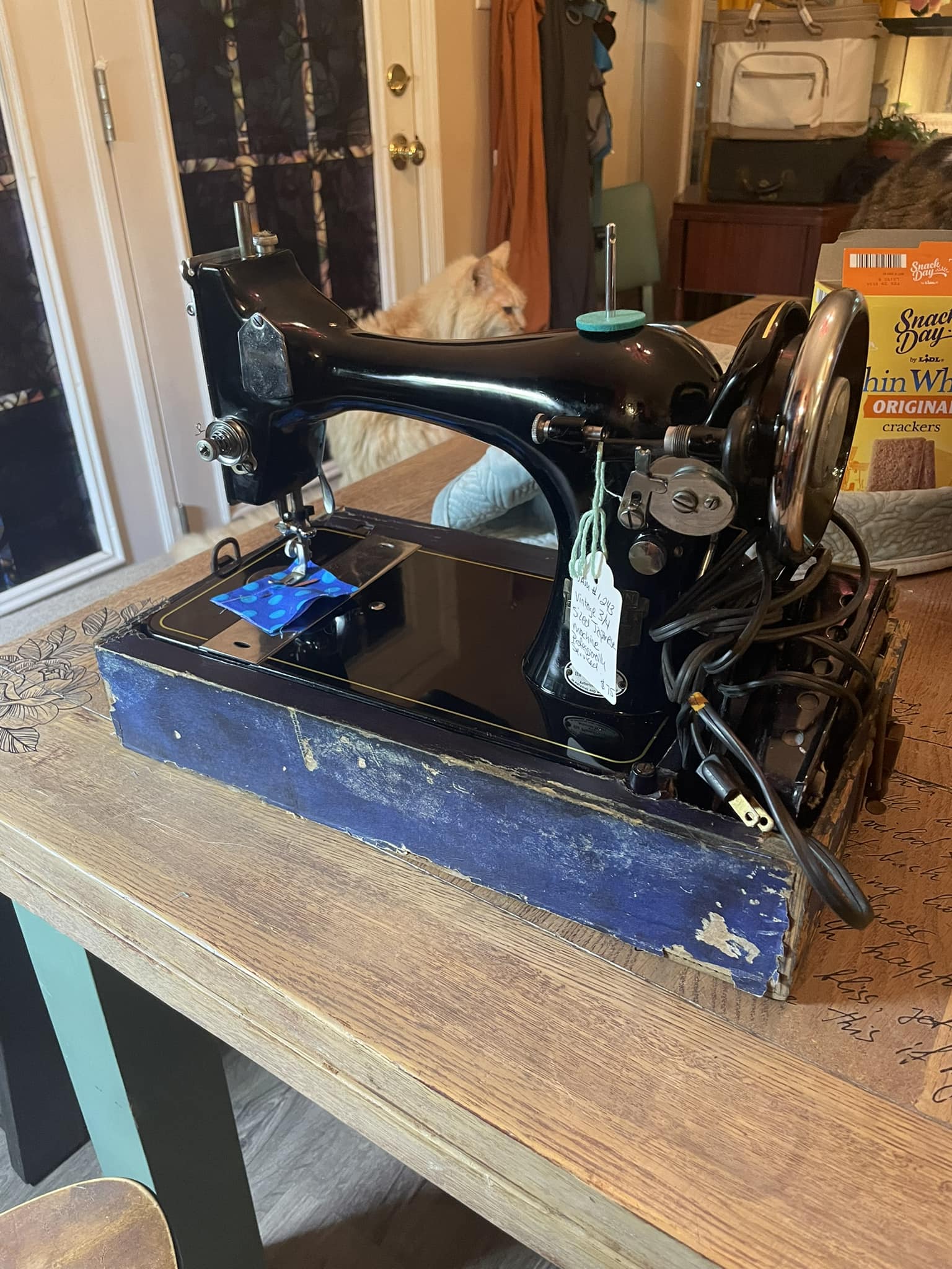 Vintage Morse Zigzag sewing machine, likely manufactured in Japan