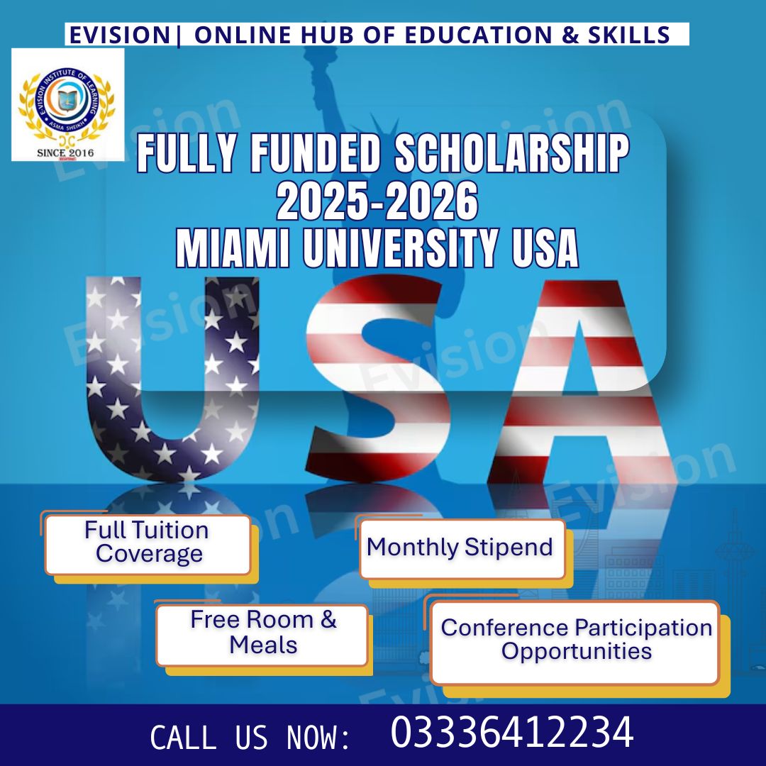 🎓 Fully Funded - Miami University... - Evision Study Abroad | Facebook