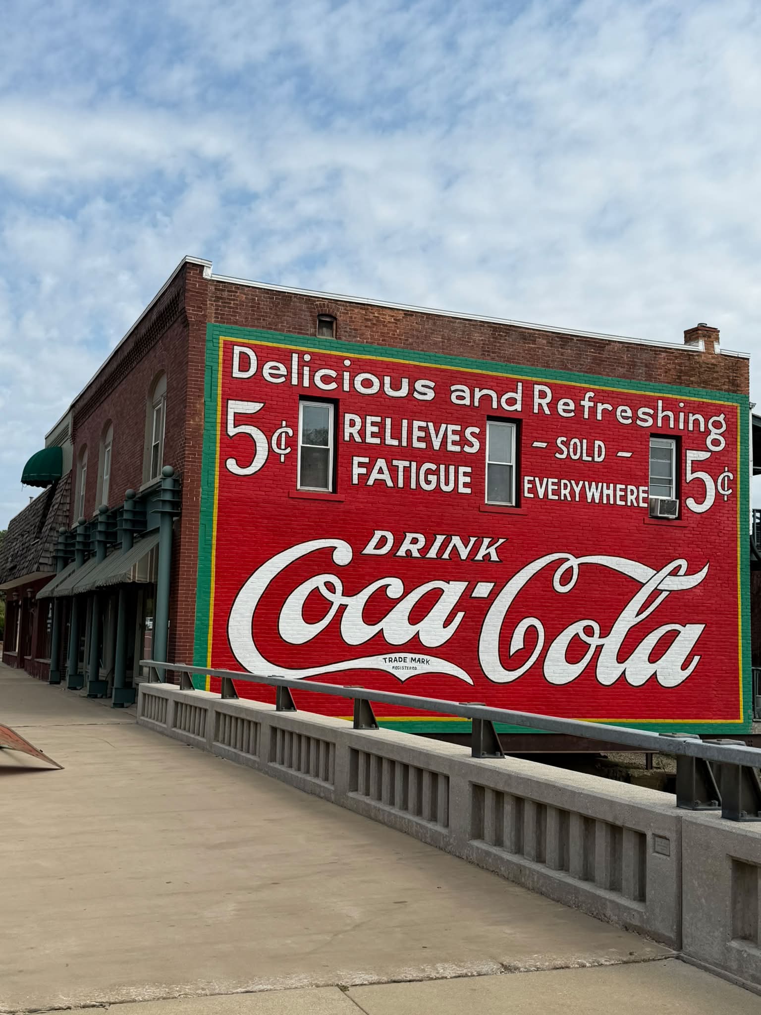 Old coca-cola mural in Galveston, TX