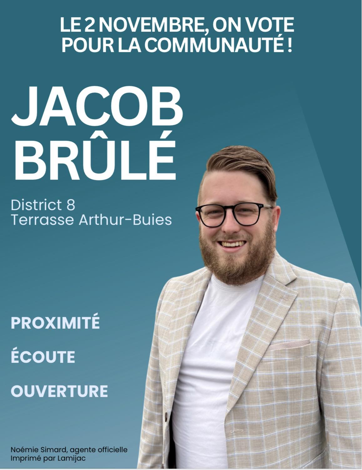 Jacob Brûlé, Candidat Terrasse Arthur Buies