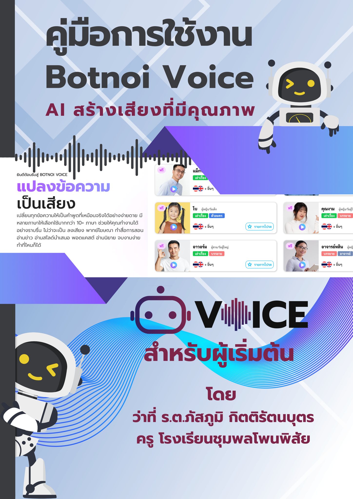 คู่มือการใช้งาน Botnoi... - Botnoi Voice - Text To Speech | Facebook