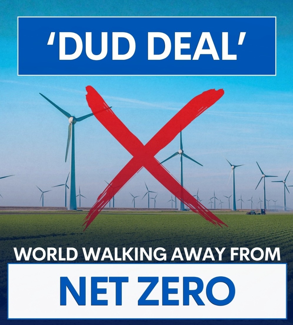 True - Net Zero is losing support around the world. Less than 50% of ...