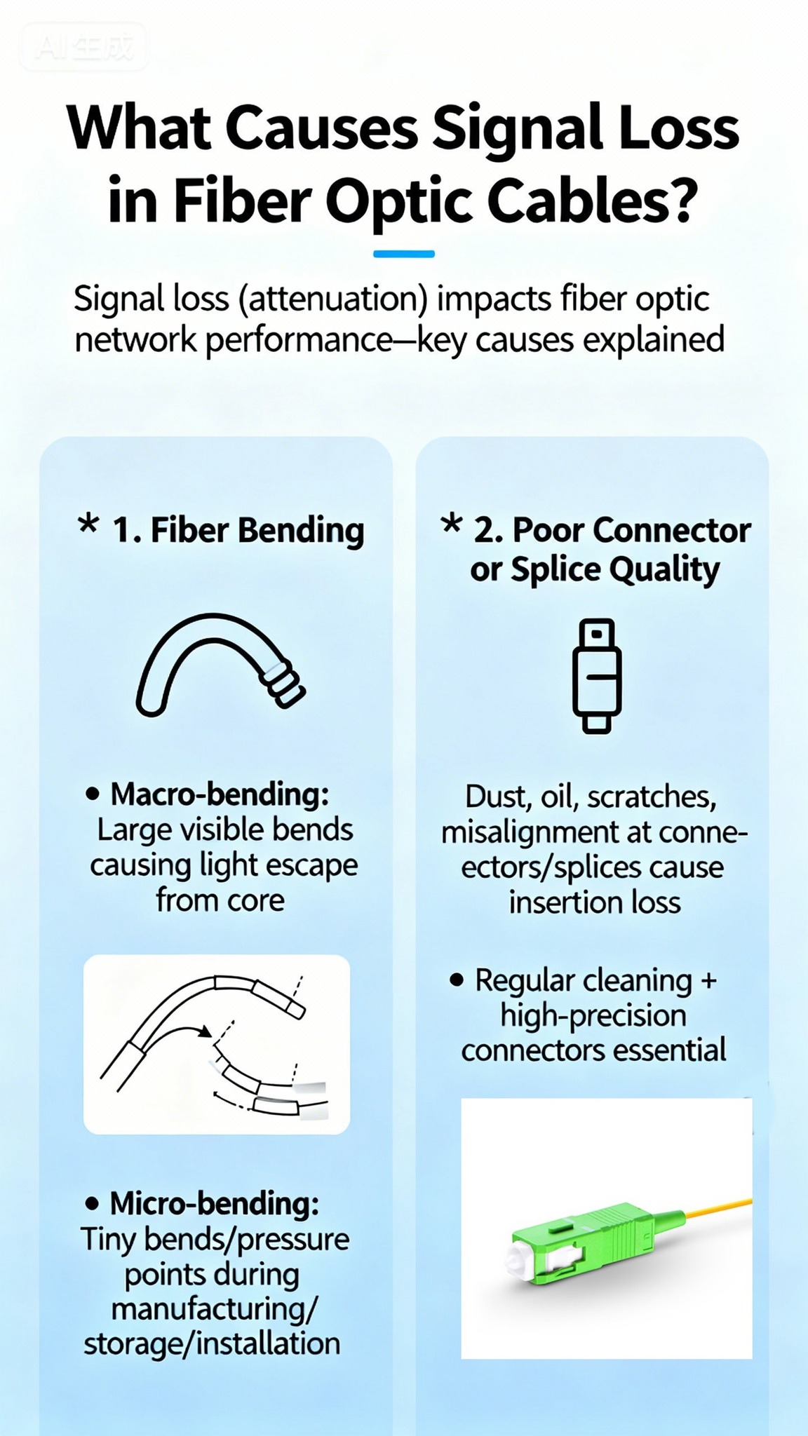 Fiber Optic Communication | 🔍 What Causes Signal Loss in Fiber Optic ...