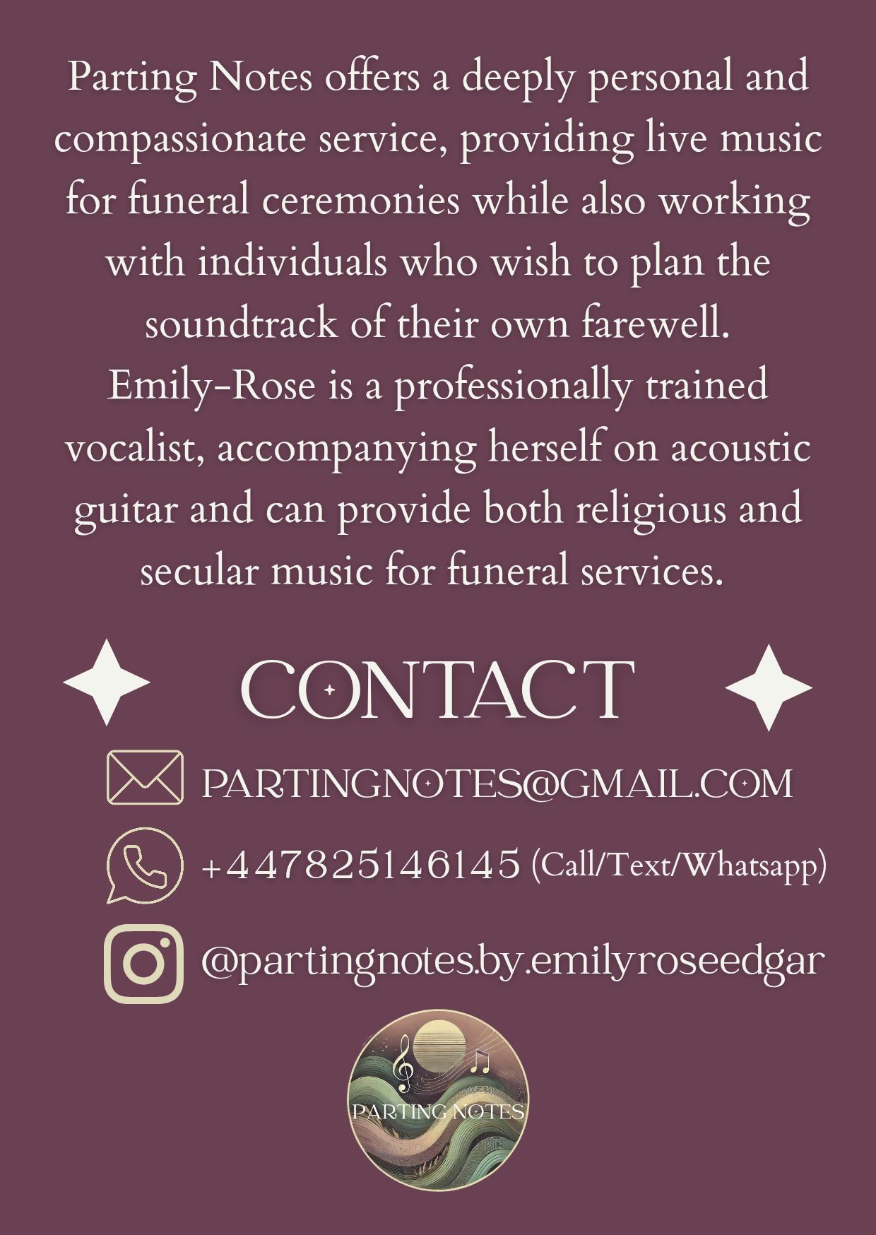 Parting Notes - Farewell Music & Planning Services