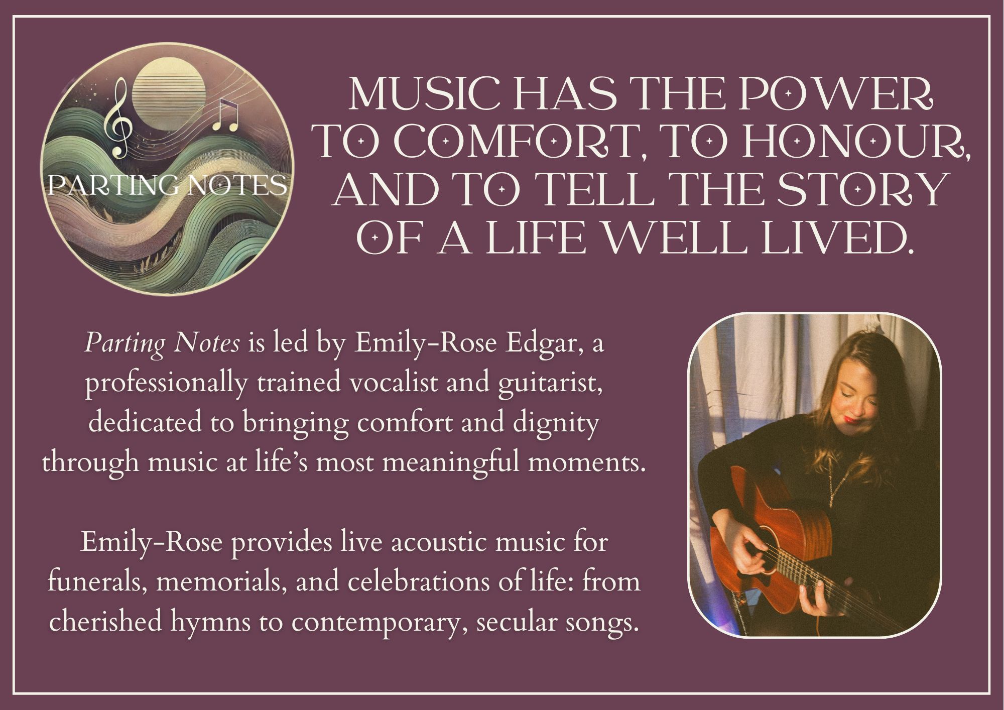 Parting Notes - Farewell Music & Planning Services
