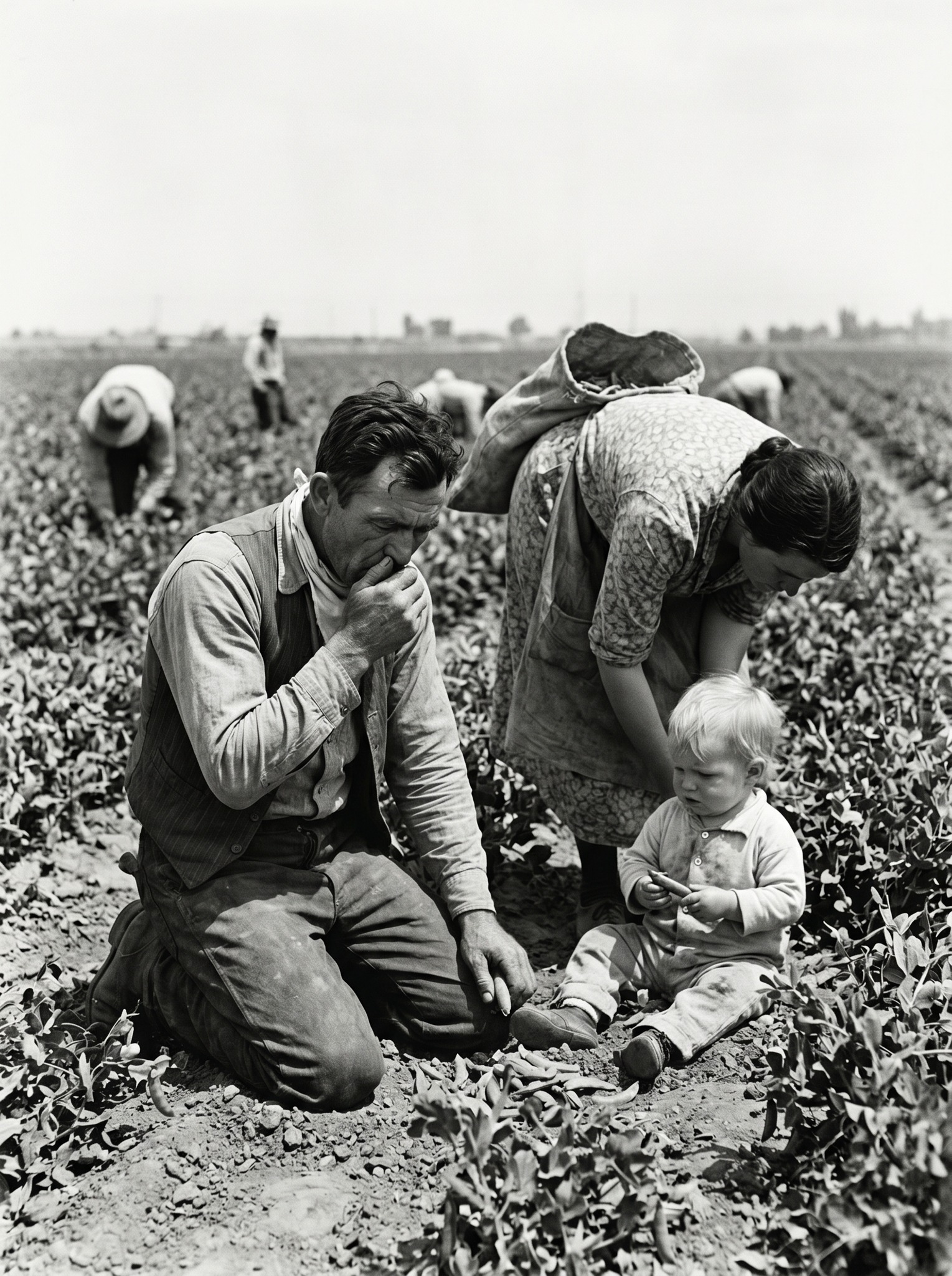 Dorothea Lange's iconic photo of a migrant family on Route 66