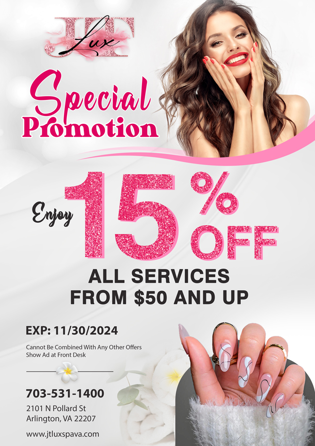JT - 💖 Special Promotion Alert at JT Lux Spa! 💖 Enjoy 15% OFF all ...