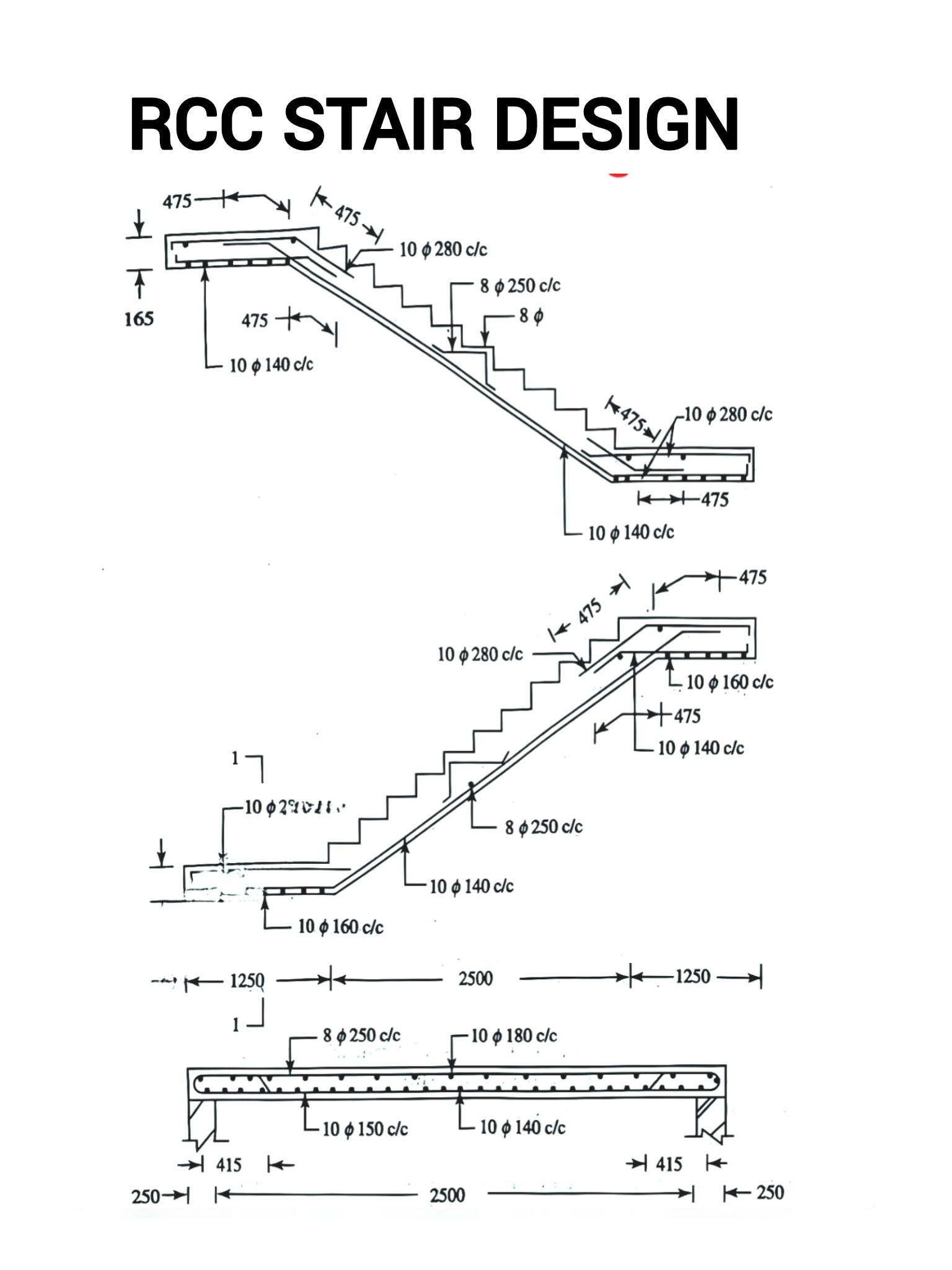 Civil - RCC Stair Design. #RCCStairDesign #ReinforcedConcrete # ...