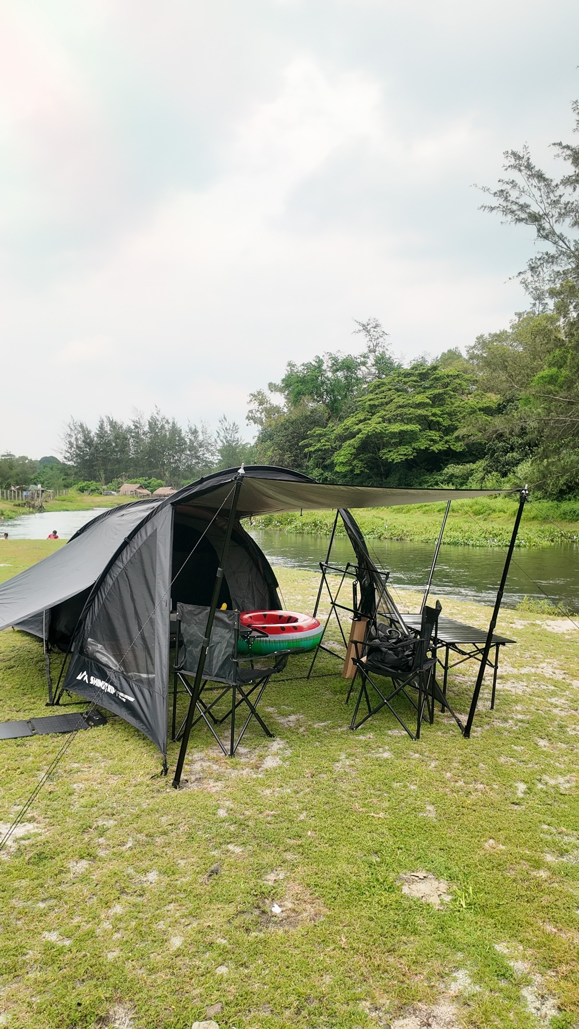 Shinetrip 05 Series Tunnel Tent 1 Room 1 Living Hall Extendable Tarp Camping Outdoor Tactical Black Khaki Army Green