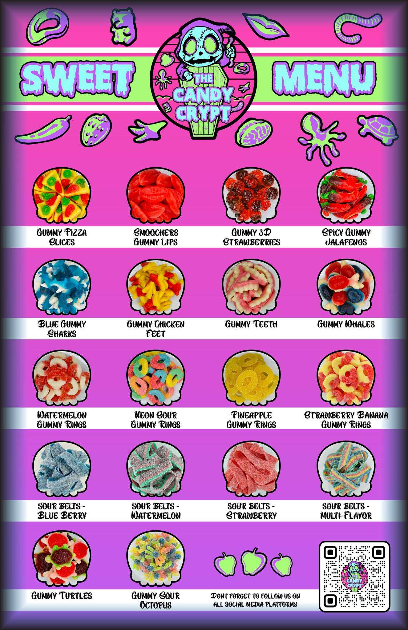The Candy Crypt - This is our new menu of candies we... | Facebook