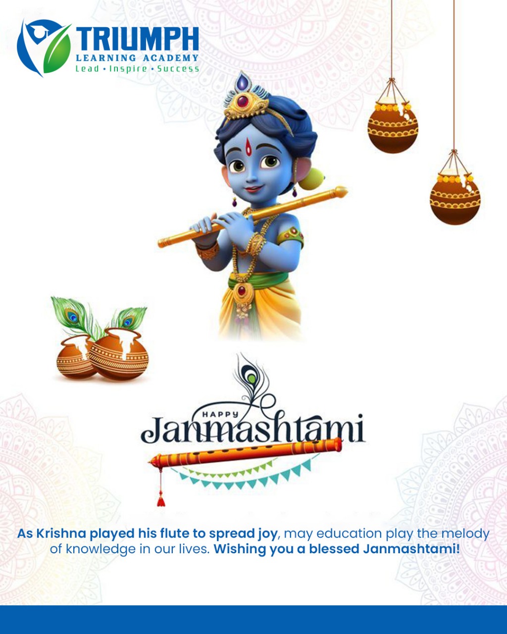 Triumph - 🌸🎶 Just as Lord Krishna’s flute spreads joy, may the melody ...