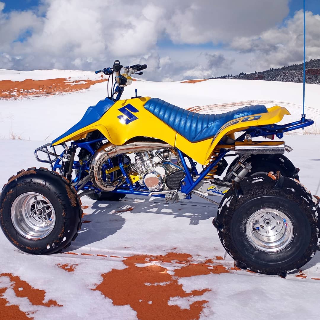 Nice shot of a an even nice Suzuki LT250 Quadracer 💥💛 📸 Joel