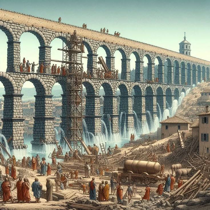 Ancient Rome Aqueducts Construction Worker Aqua Clopedia, A Picture