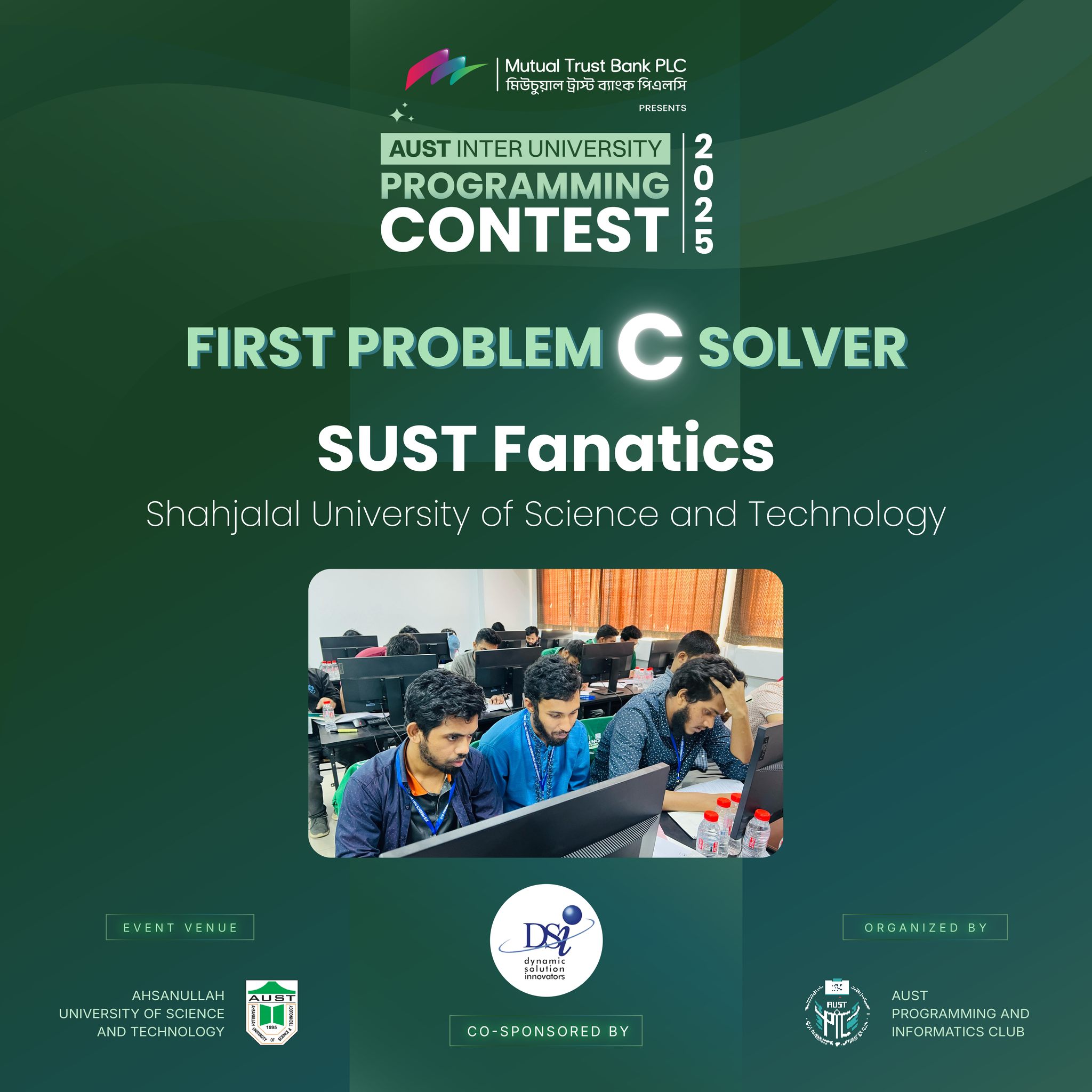 AUST IUPC 2025 - 🏆 Congratulations SUST Fanatics from Shahjalal ...