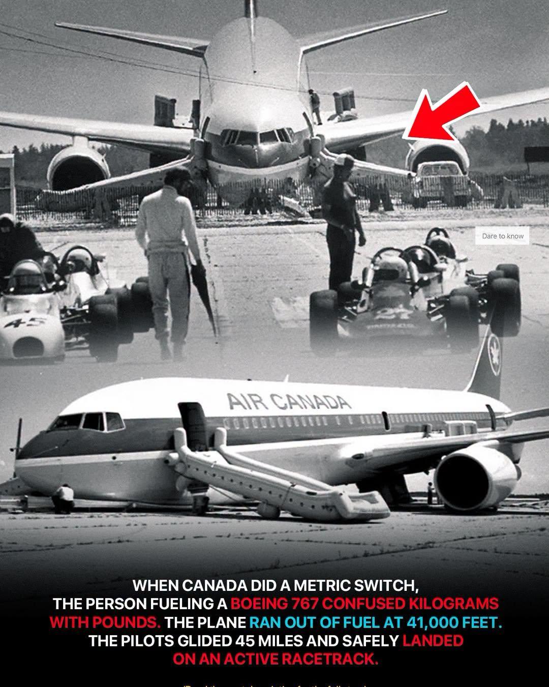 A JET RAN OUT OF FUEL… AND STILL LANDED In 1983, Gimli Glider