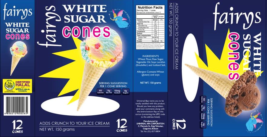 FAIRYS CONES ---- ADD CRUNCH... - Universal Apa Corporation