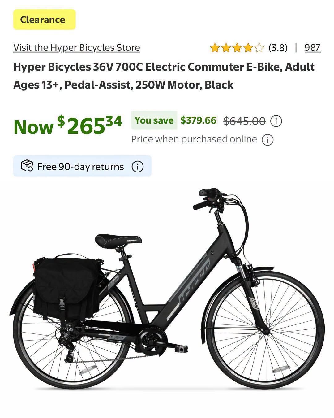 hyper bicycles electric bicycle pedal assist commuter 700C Men's 36V E-Ride Bike - Mid Drive (Grey) with Fork & Design mount 36V / 7.8 AH battery Hyper E-Ride 700C 36V Electric