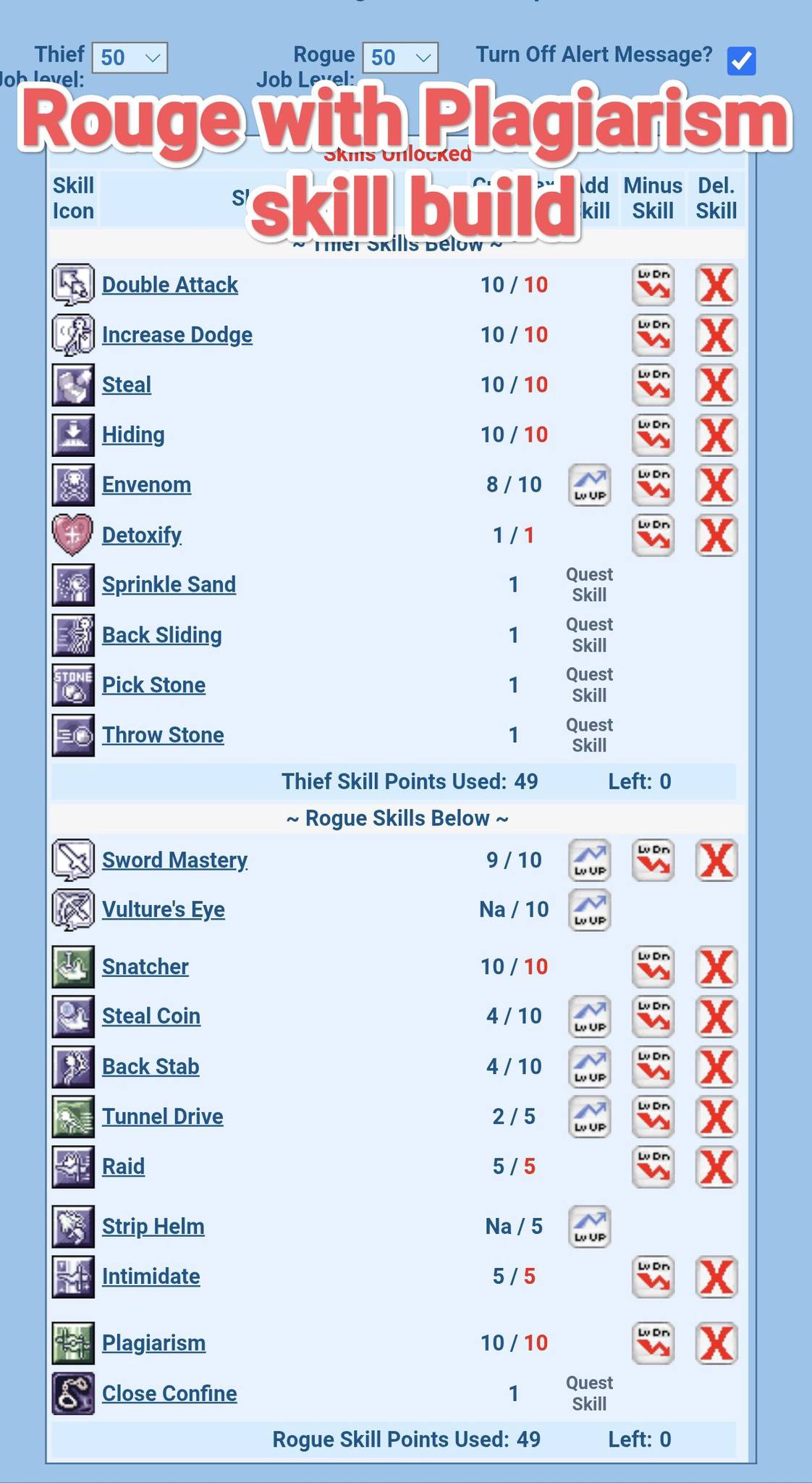 1kong - Rouge with Plagiarism skill build 2025 Ragnarok Online Classic ...