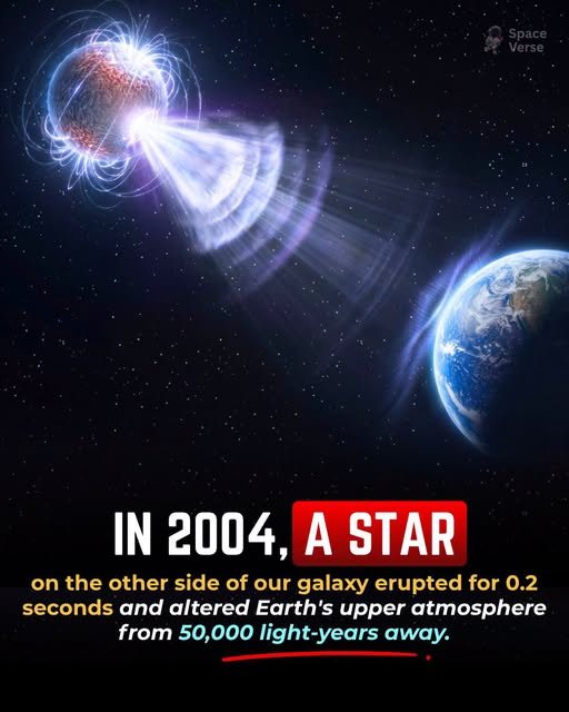 On December 27 2004 a magnetar known as SGR 1806-20 released a