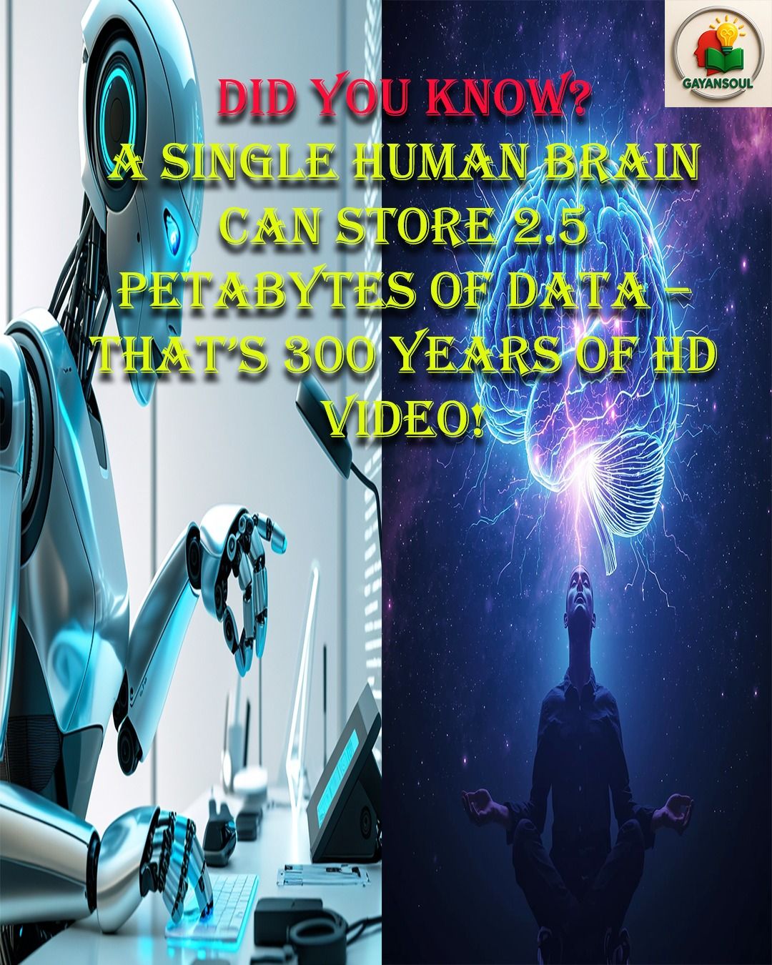GayanSoul - Did you know? A single human brain can store 2.5 petabytes ...