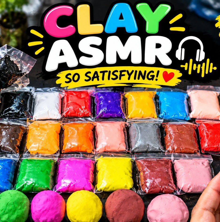 Satisfying Colorful Clay ASMR 😍🤯 So Relaxing! Enjoy colorful clay ...
