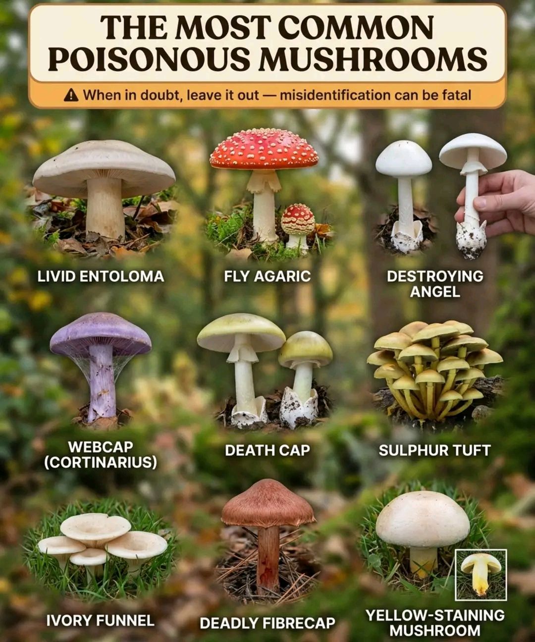 Identifying toxic white cap mushrooms in your yard