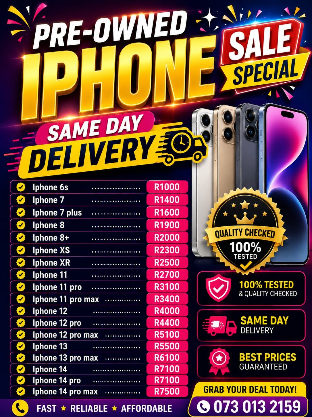 BRAND NEW RUSH SALE 🚨 All kind of iPhones they are available