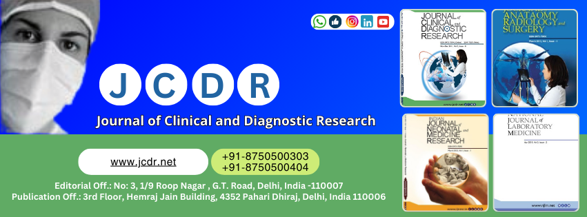 Journal of Clinical and Diagnostic Research - JCDR